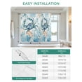 thumbnail image 6 of Crab Tie Up Curtains for Windows 63 Inch Length Balloon Curtains Kitchen Adjustable Balloon Window Shade Blue Coastal Starfish Ocean Coral Nautical Tie Up Valance Bathroom Curtain Window 42"x63", 6 of 6