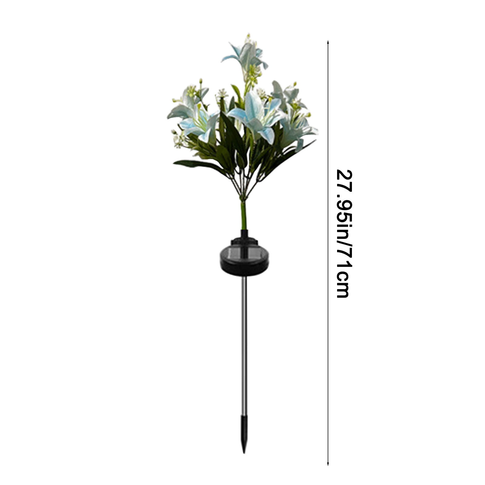 Outdoor Solar Lights,Solar Garden Lights,LED Waterproof Solar Powered Blue Artificial Lily Flowers Stake Light for Patio Yard Garden Decoration,Mother's Day Gifts for Women 1PCS