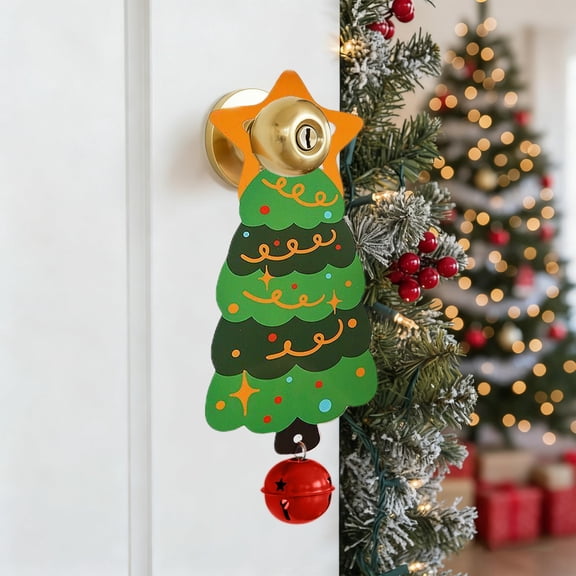 Meggemo Christmas Door Knob Hangers Snowman Tree Decor Shop Home Door Ornaments Creative Xmas Accents Winter Holiday Decor for Indoor Outdoor