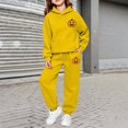 thumbnail image 2 of JAJAHO Kids Sweatsuits 2 Piece Halloween Outfits Sizes 2-13 Pumpkin Print Hoodie And Sweatpants Set Fall Winter Tracksuits, 2 of 4