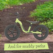 Chillafish Pistachio Charlie Sport Lightweight Toddler Balance Bike with Carry Handle, Integrated Footrest, Handlebar Foam, Adjustable Seat and Handlebar, Puncture-Proof 12 RS Tires, Kids 2-5 Years