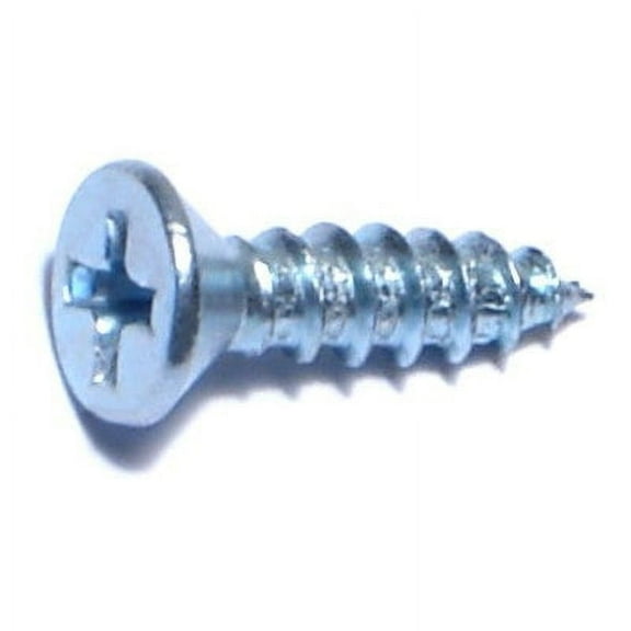 #8 x 5/8" Zinc Plated Steel Phillips Flat Head Sheet Metal Screws SMSFLS-104