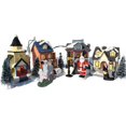 thumbnail image 4 of Christmas Decorations, Christmas Village Sets 10Pcs/Set Light Up Miniature Winter Christmas Village Simulation Resin Decorative Christmas Town Village Sets, No Battery, 4 of 7