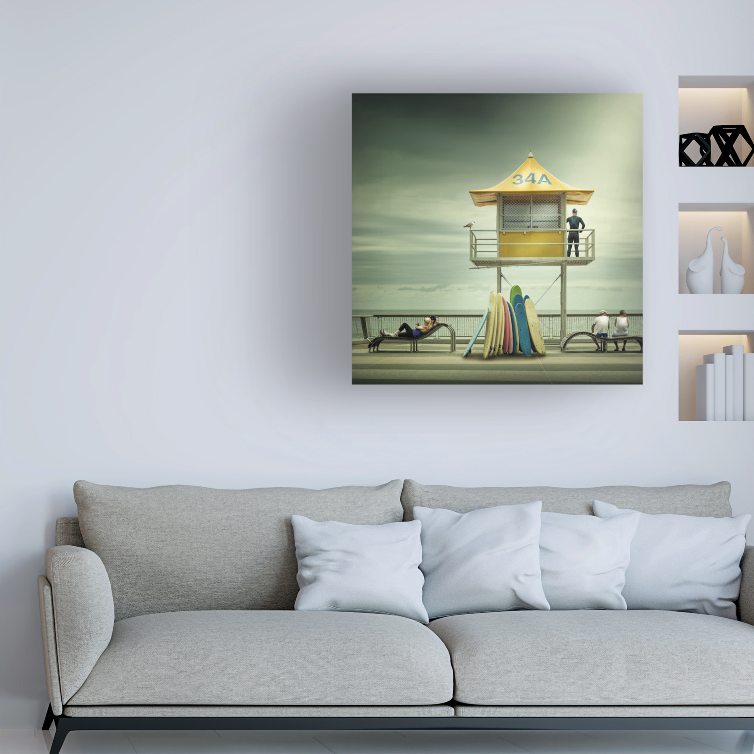 Adrian Donoghue 'The Life Guard' Canvas Art