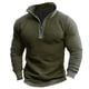 thumbnail image 2 of Seeotter Men's Quarter Zip Up Pullover Mock Neck Long Sleeve Sweater Casual Sweatshirt, 2 of 3