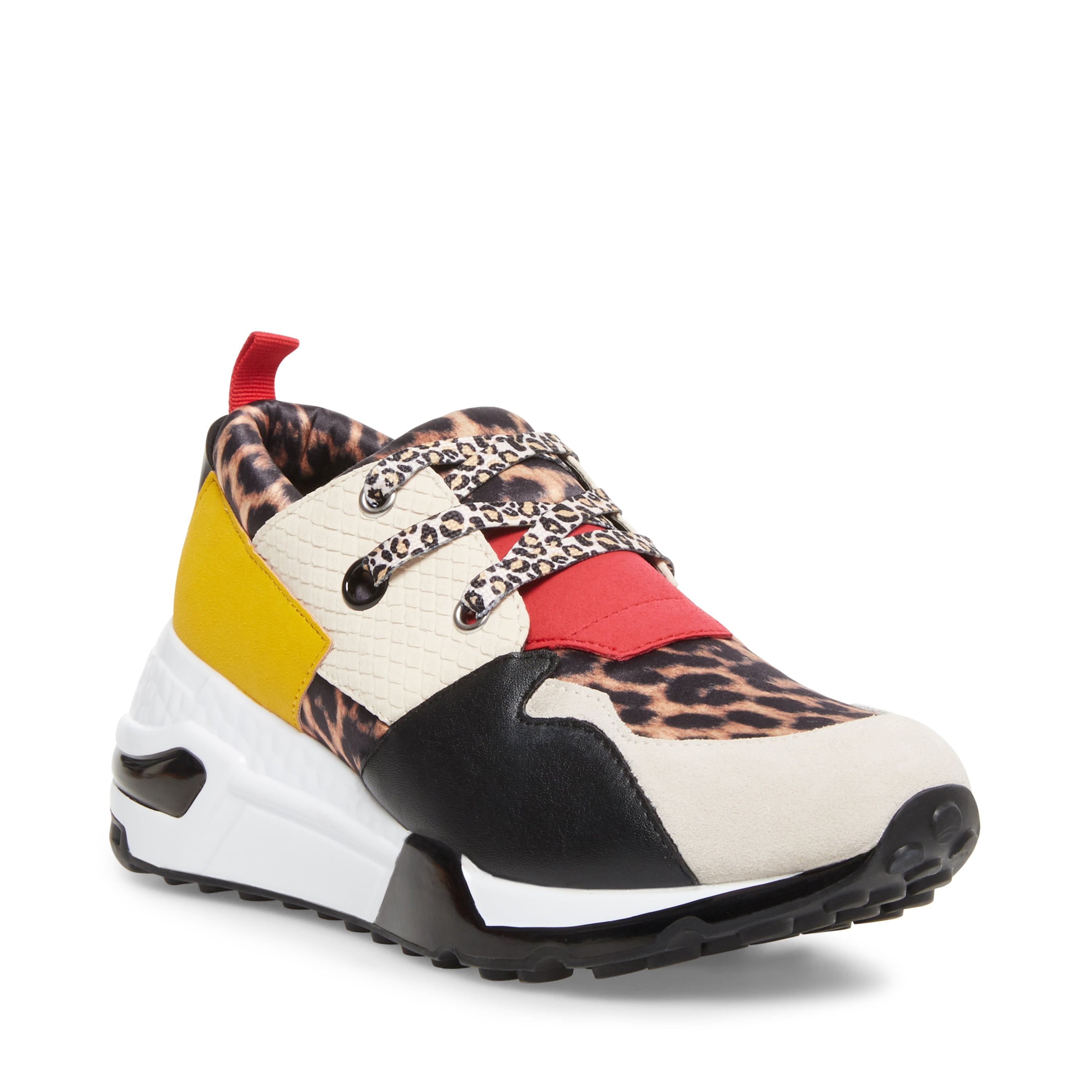 Steve Madden CLIF02S1 Women's Cliff Sneaker, Size: , Black/Leopard -  