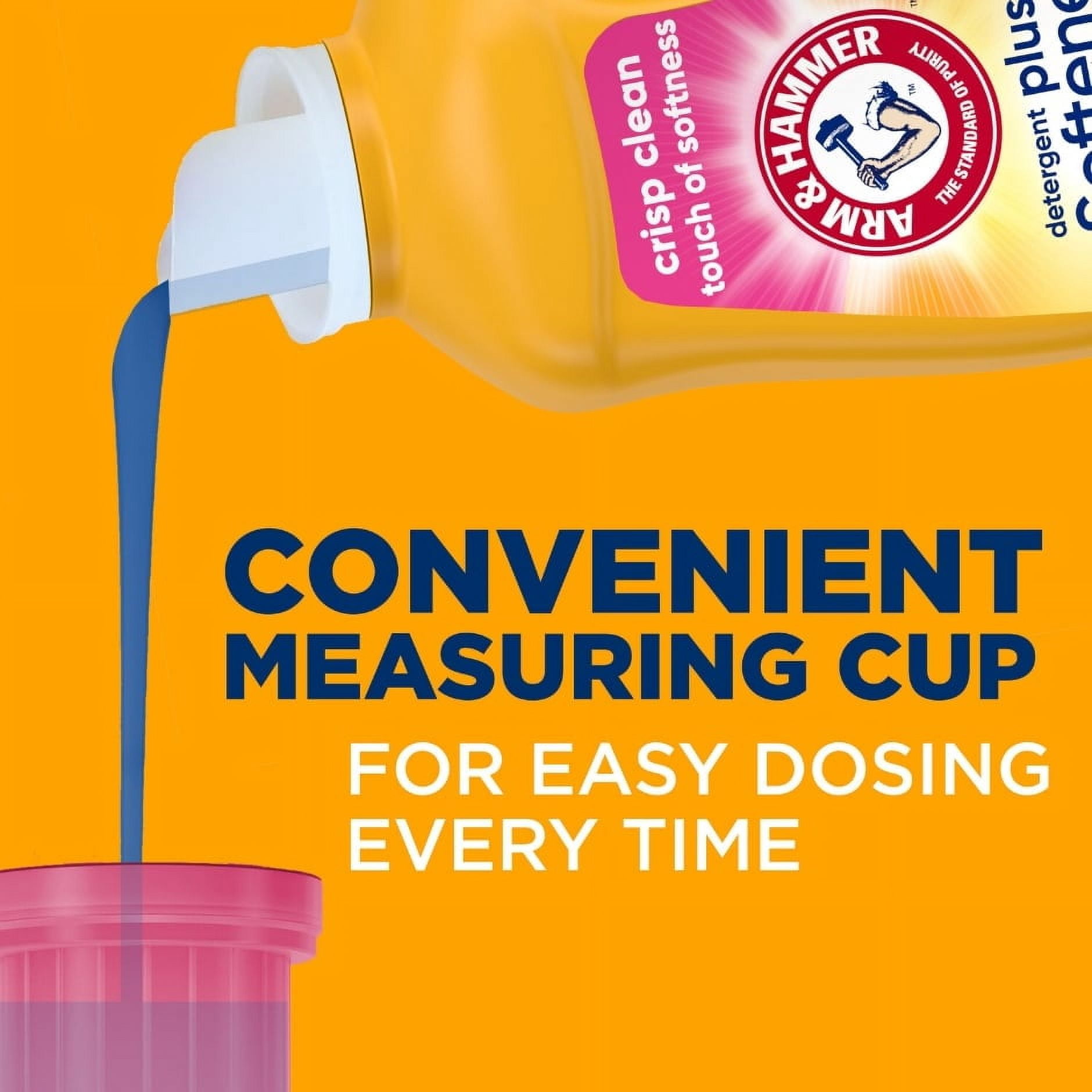ARM & HAMMER Orchard Bloom Liquid Laundry Detergent Plus Softener (Pack 3) - 105 Loads, 136.5fl