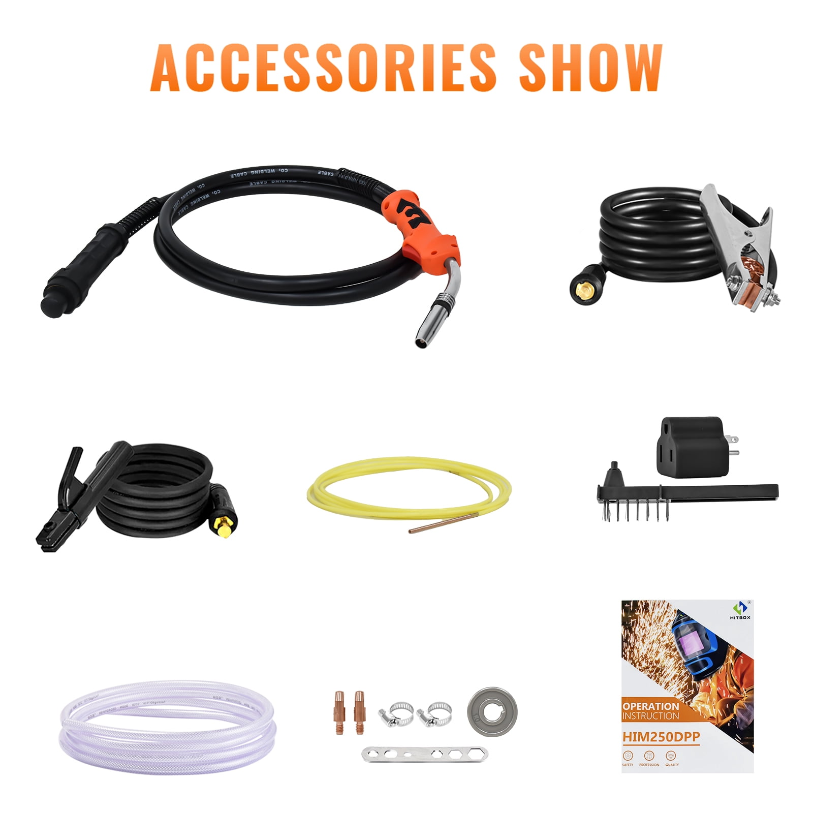 HITBOX 6 in 1 Aluminum MIG Welder, 200Amp Dual Pulse MIG Welder 110/220V, Gas /Gasless MIG Lift TIG MMA Stick Welder Machine