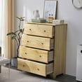 Better Home Products Modern Bedroom Style Isabela Solid Pine 4 Drawer