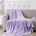 thumbnail image 6 of Elegear Cooling Blanket, Twin Size Breathable Double-Sided Lightweight Soft Bamboo Blankets Machine Washable Purple, 6 of 8