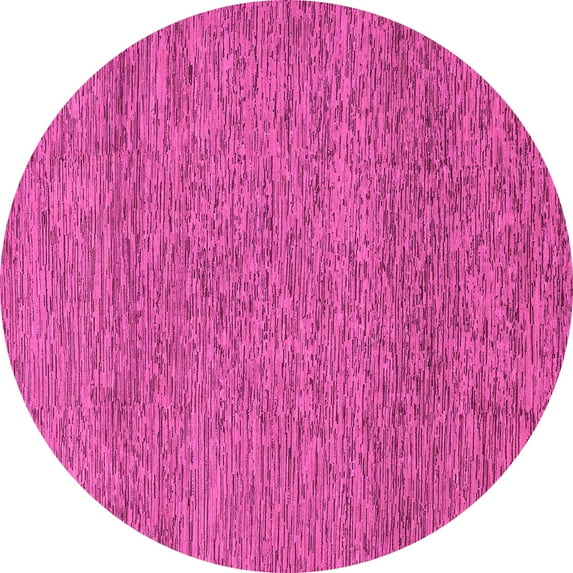 Ahgly Company Indoor Round Abstract Pink Modern Area Rugs, 3' Round