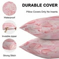 thumbnail image 6 of Outdoor Waterproof Pillow Covers Pack of 2, Pink Seashell Summer Coastal Watercolor Cute Decorative Throw Pillowcases Cushion Covers for Garden Patio Tent Sofa Couch, 20x12 inch, 6 of 8