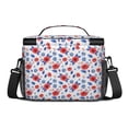 thumbnail image 3 of Lunch Box Pioneer Flower Floral Print Pattern Insulated Lunch Bag for Women Men,Medium Leakproof Lunchbox Cooler Bag Adjustable Strap,10 X 6.7 X 8 Inches, 3 of 6