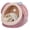 Pink purple-Large, variant on Cute Cat Bed For Indoor  Cats Warm Soft Cave Fit 6-10 Lb Pink Rabbit M