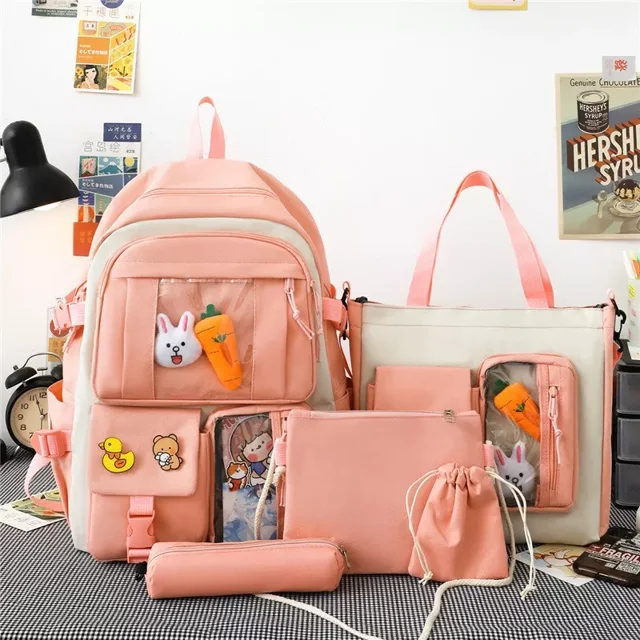Kawaii Backpack for Girls, Pack of 5 Units, Backpack