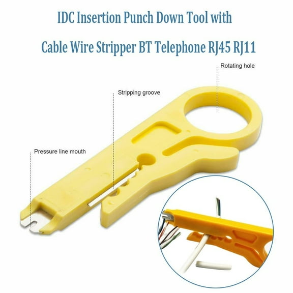 Idc Insertion Punch Down Tool With Cable Wire Stripper Bt Telephone Rj11 Strip YIWEI