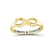 JewelersClub 0.925 Sterling Silver Infinity Friendship Ring for Women | Personalized Always & Forever Eternity Knot Symbol Band