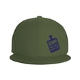 thumbnail image 2 of ZICANCN Strike Slogan Blue Baseball Caps, Trucker Hats for Men And Women, Adjustable Breathable Flat Caps, Moss Green, 2 of 8