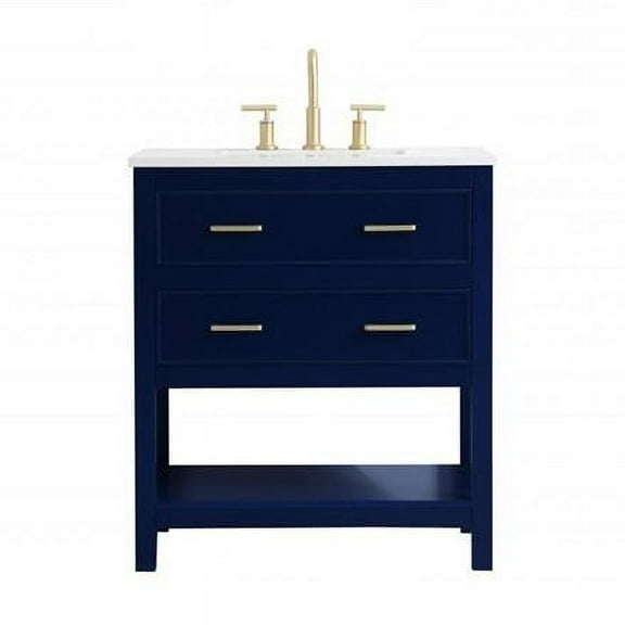 24 in. Single Bathroom Vanity in Blue