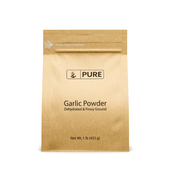 Pure Original Ingredients Garlic Powder 1 lb by PURE, Fine Ground & Dehydrated, Gluten-Free, Eco-Friendly Packaging