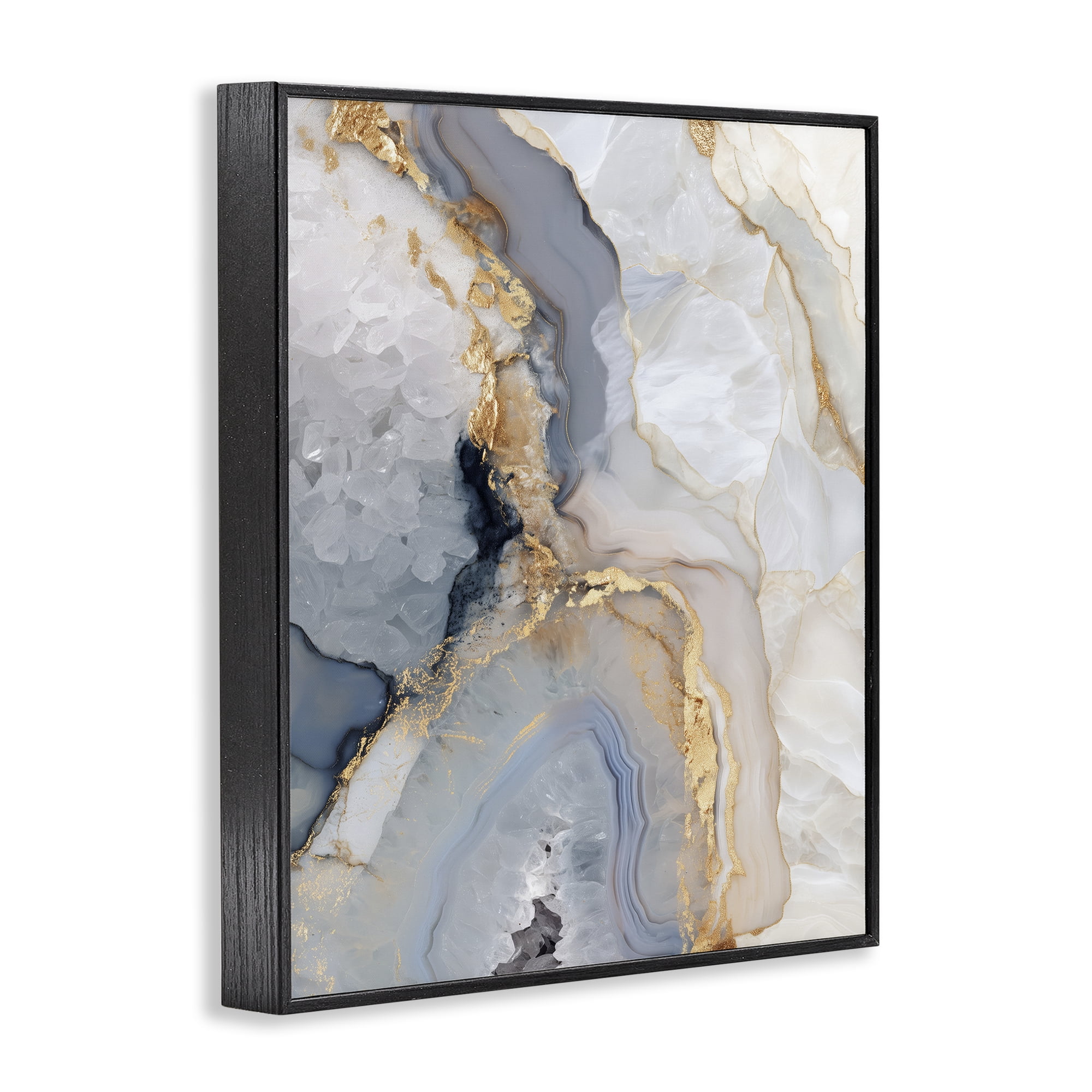 Stupell Industries Midnight Ore Crystals Black Framed Giclee Art, design by Svetlana Aleynikova