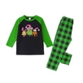 thumbnail image 2 of Conjuntos de pijamas navideños familiares a juego Grinch 2024, pijama de Grinch con parte superior y pantalones de pijama a cuadros, pijama de Grinch para niños y adultos para la familia, 4 Años, 2 of 3