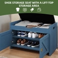 thumbnail image 6 of Uforic Shoe Bench with Storage Cabinets, Entryway Storage Bench Shoe Rack Organizer Unit , Blue, 6 of 9