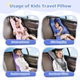 thumbnail image 6 of FLORICH Car Travel Pillow for Kids, Removable Cover H-Shaped Pillow for Adult and Children, Road Trips Pillow for Car, Gray, 6 of 7