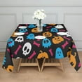 thumbnail image 3 of Happy Halloween Square Table Cloth Waterproof Spillproof Tablecolths Evil Pumpkin Ghost Table Cloths for Halloween Party Decoration (52x52 Inch), 3 of 6