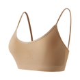 thumbnail image 2 of Women's Y Back Sports Bra Gathering Padded Yoga Top, Thin Spaghetti Strap Seamless Lingerie, Low Impact Wireless Workout Bralette, Sexy Beautiful Back Fitness Vest, Smooth Invisible Base Layer, 2 of 5