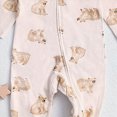 thumbnail image 4 of CAUYDY 0-3M 6-9M 12-18M Baby Boys Bodysuit Infant Long Sleeved Romper for Girls Preemie Fall Winter Sleepers Newborn Pajamas Sizes 6-9 Months,Khaki, 4 of 4