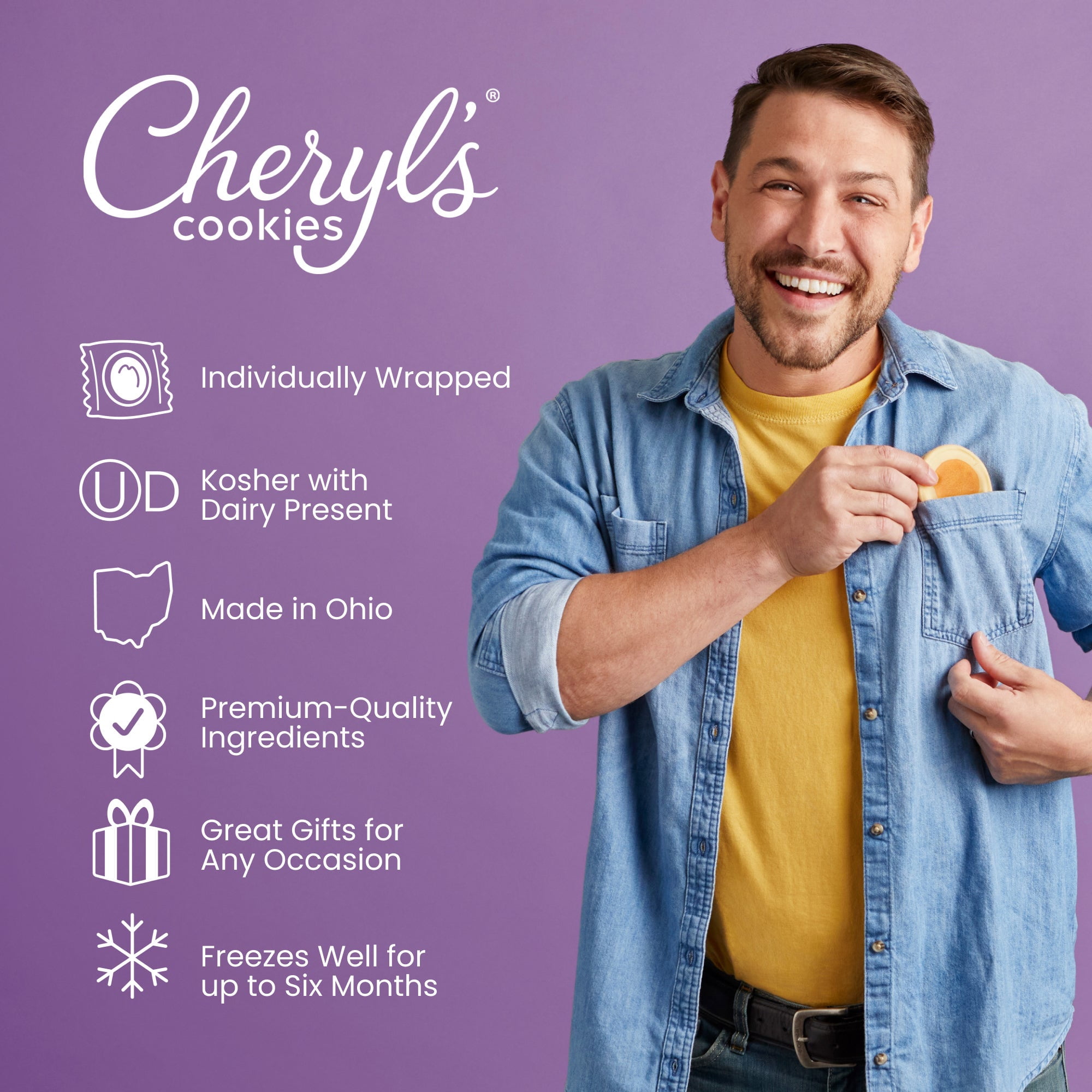 Cheryl's Cookies® Buttercream-Frosted Banana Pudding Cookies 90ct Case, Cookies Individually Wrapped, Gourmet, & Fresh-Baked, Kosher, Bulk Value Gift Pack, Snack, Treats, Desserts
