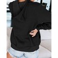 thumbnail image 4 of Sudadera con capucha casual de manga larga con cremallera para mujer Sudaderas con capucha Chaqueta con capucha de color sólido con bolsillos Negro L, 4 of 6