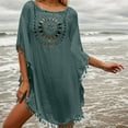 thumbnail image 1 of Lightweight Beach Cover Up Off Shoulder Plus Size Swimsuit Wrap With Tassels For Spring And Summer Wrap Skirt Swimsuit Cover up Cover up Swimsuit with Cover up Bathing Suit Women Cover up Womens Cover, 1 of 4