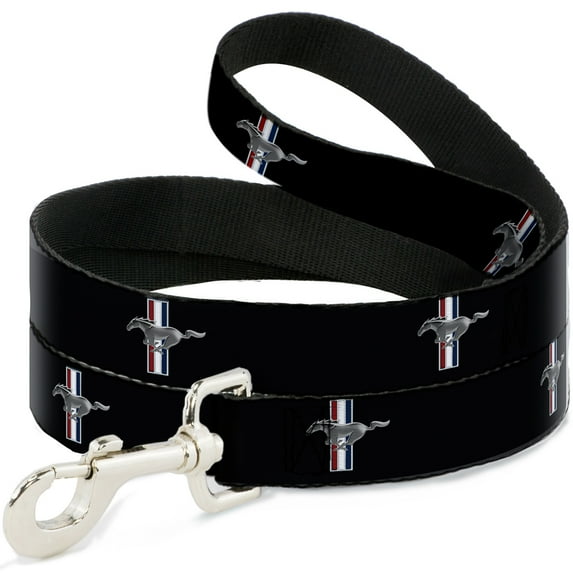 Ford Pet Leash, Dog Leash, Ford Mustang Bars Logo Repeat, 6 Feet Long 0.5 Inch Wide
