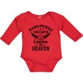 thumbnail image 3 of Inktastic Handpicked for Earth by My Cousin in Heaven with Angel Wings Boys or Girls Long Sleeve Baby Bodysuit, 3 of 5