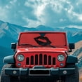 thumbnail image 4 of Psesaysky Car Windshield Sun Shade, Black Lip Sun Visor for Car Off-road Vehicle, Block UV Rays, Foldable 52.95x16.14 inches, 4 of 7