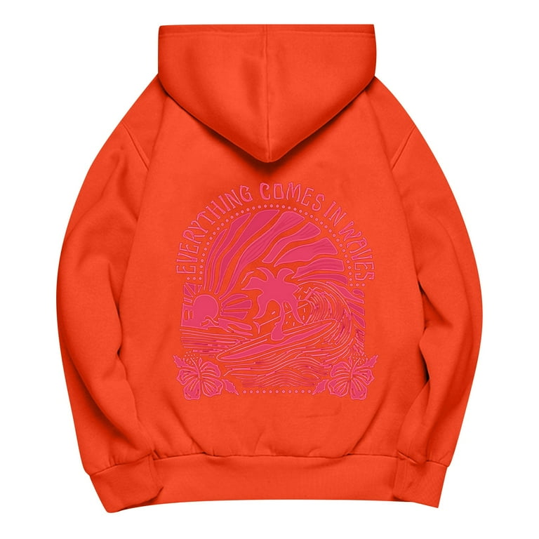 Cute orange hoodies sale