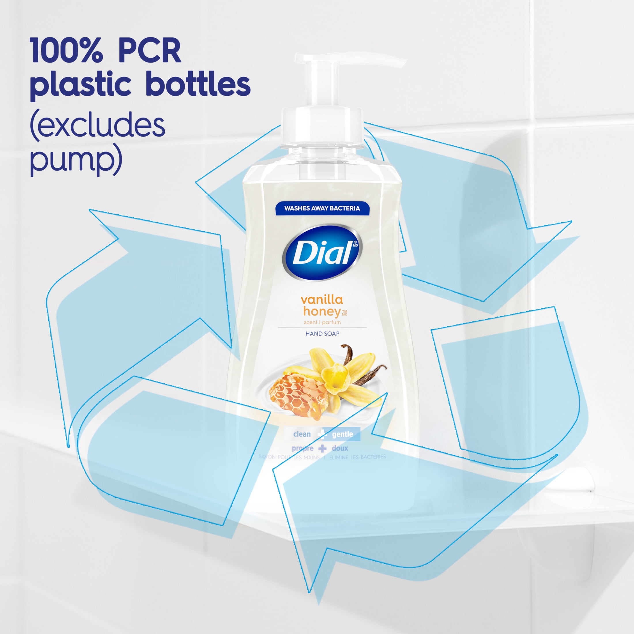 Dial Clean + Gentle Liquid Hand Soap Refill, Vanilla & Honey Gentle Hand Soap, 52 oz