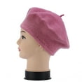thumbnail image 3 of Prolriy Beret Hats for Women Ladies Solid Color Imitation Wool Beret Bud Hat Painter Hat Boinas Para Mujer Rose Gold, 3 of 3