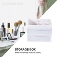thumbnail image 3 of KAKOWELY cosmetics drawer Plastic Cosmetic Drawer Transparent Makeup Container Desktop Sundry Storage Case Jewelry Box for Storage White (Size Small 2 Layers), 3 of 4