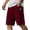 Wine_CI09, variant on Resicozy Mens Linen Shorts Casual Summer Elastic Waist Drawstring Lightweight Beach Vacation Shorts with Pockets Khaki M
