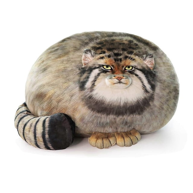 Pallas Cat Plush Pillow, Cute Steppe Cat Stuffed Animal Soft Plushies