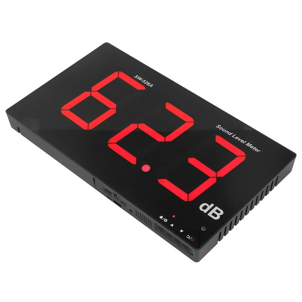 Probador de ruido pantalla LCD de 18 pulgadas Medidor de sonido de alta precisión de amplia aplicación Rango de 30-130 dB Enchufe estadounidense CA 100-240 V para el hogar Anggrek Otros
