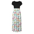 thumbnail image 4 of Empire Waist Dresses for Women 2024 Short Sleeve Crewneck Floral Maxi Long Dress Summer Fashion Casual Sun Boho Dresses, 4 of 4