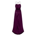 thumbnail image 6 of Sanbonepd Women Elegant Halter Backless Long Dresses Side Slit Evening Party Dress, 6 of 6