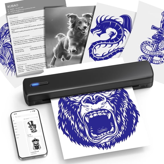 Nelko D810 Stencil Printer, Compatible with Phone & PC, portble thermal printer for artists beginners, Black