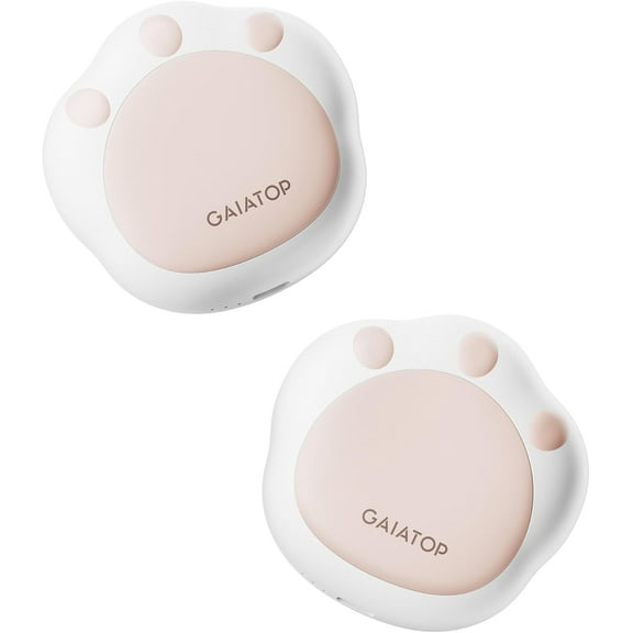 Hand Warmers Rechargeable, 2 Pack Cute Cat Paw Design 3 Levels Magnetic Electric Pocket Heater, Reusable Portable Hot Hands Stocking Stuffers Gifts for Women Men Cat Lover