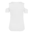 thumbnail image 5 of SNKSDGM Plus Size Tops for Women Tunic Women's Cold Shoulder T Shirts V Neck Short Sleeve Tunics Casual Loose fit Summer Tops 2025 Trendy Blouse off The Shoulder Tops for Women Loose Fit, 5 of 5
