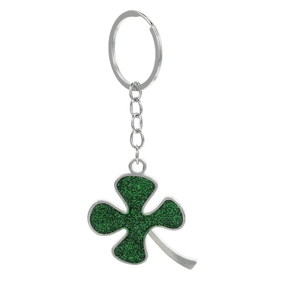 Llavero de trébol, colgante con dije de trébol, llavero de hoja de la suerte, llavero delicado, bolso, adorno colgante